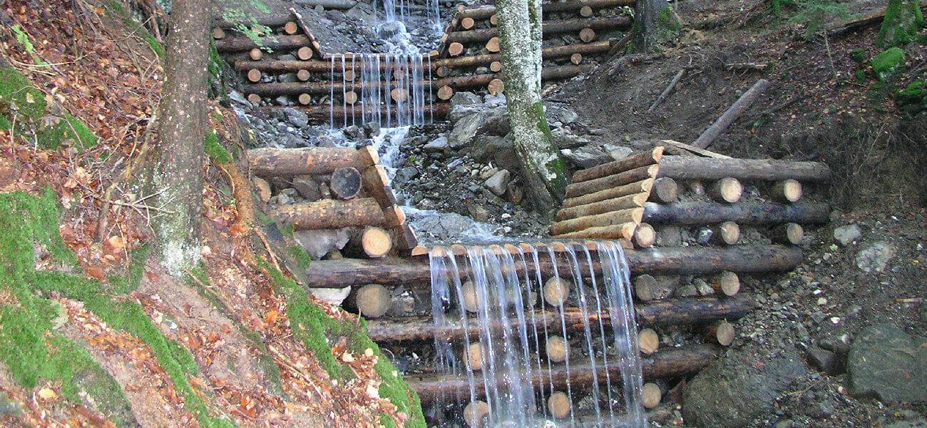 Correction torrentielle bois naturel