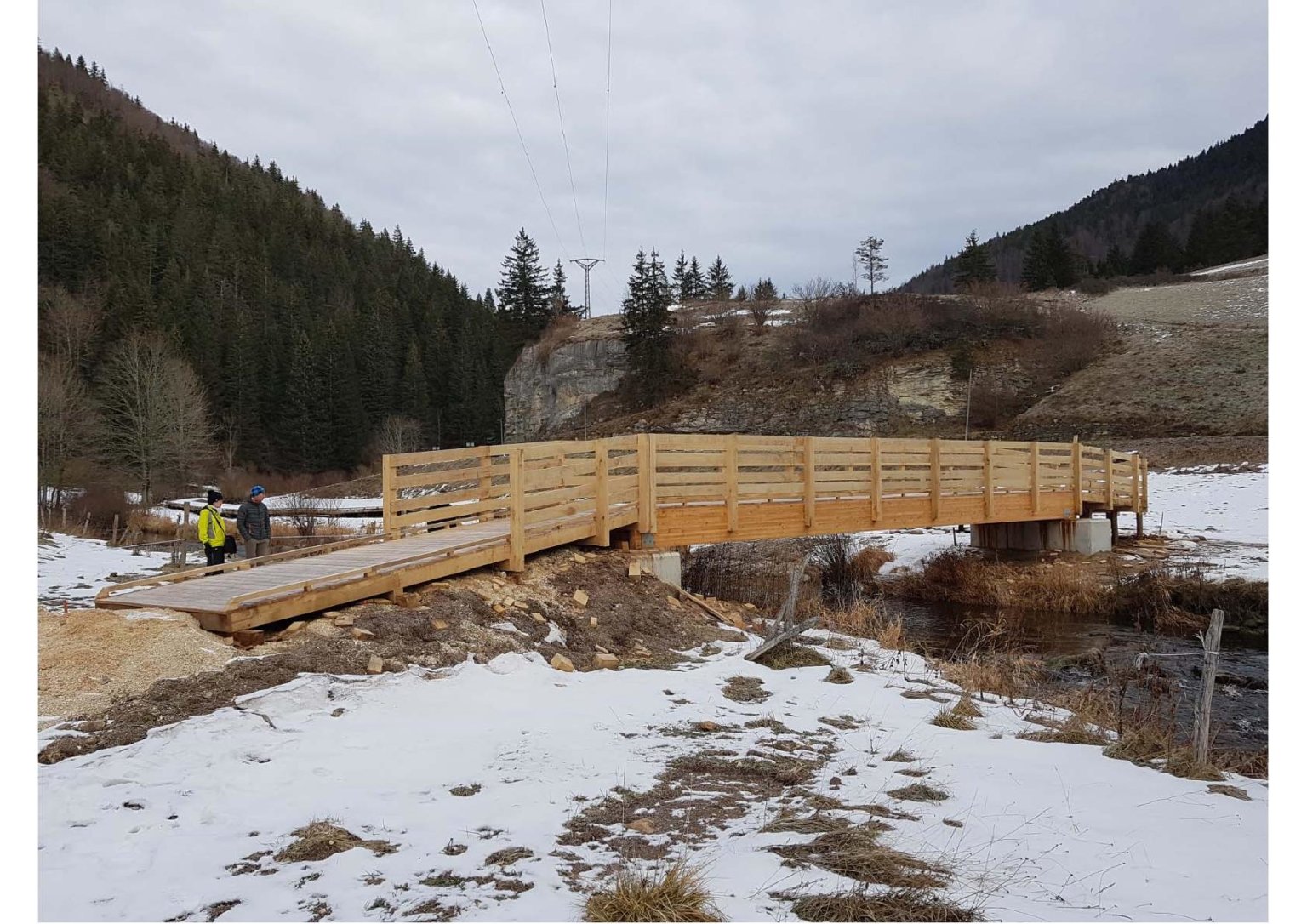 Via Vercors Création de passerelle sur le Méaudret VillarddeLans
